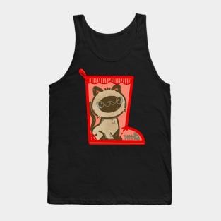 Puss in Santa Boot Tank Top